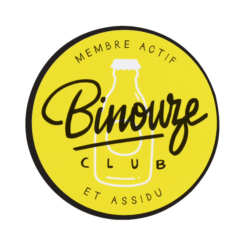 Verre à bière + dessous de verre (+ boite) Binouze Club