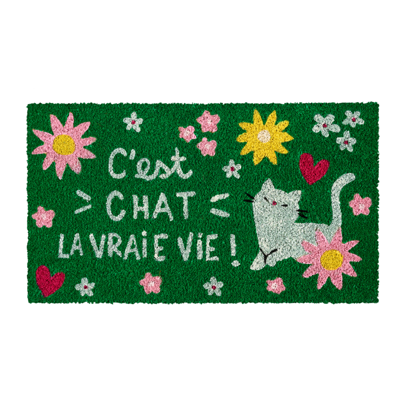 Paillasson C'est chat la vraie vie