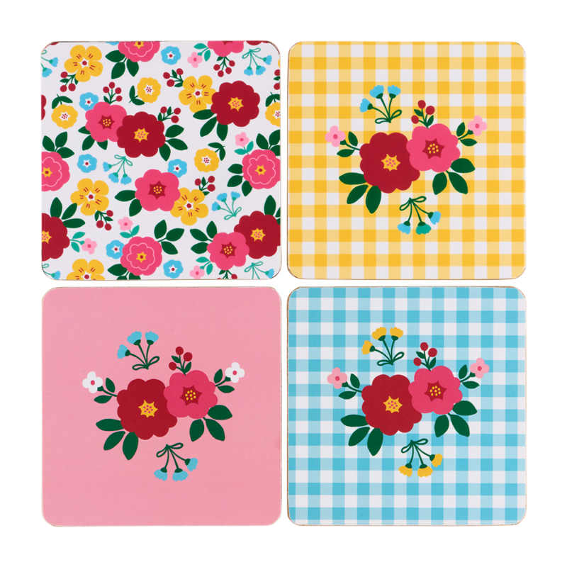 Dessous de verre (set de 4) Bouquet de roses