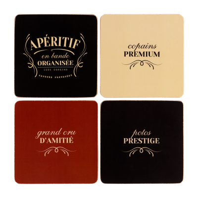Dessous de verre (set de 4) En bande organisée