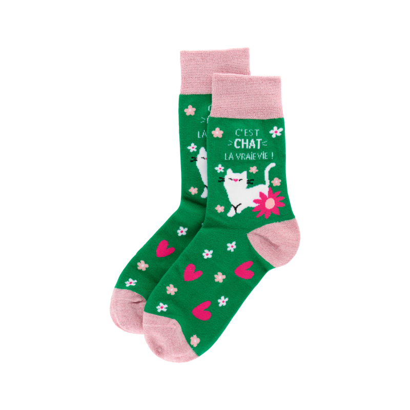Chaussette C'est chat la vraie vie
