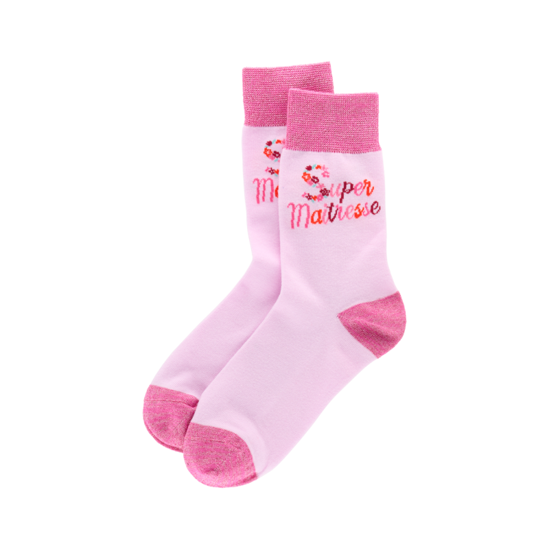 Chaussette Super maîtresse fleurie
