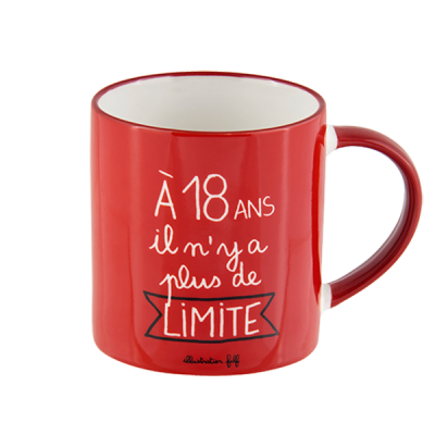 Mug (+ boite) 18 ans P058-C152165  Idées Cadeaux