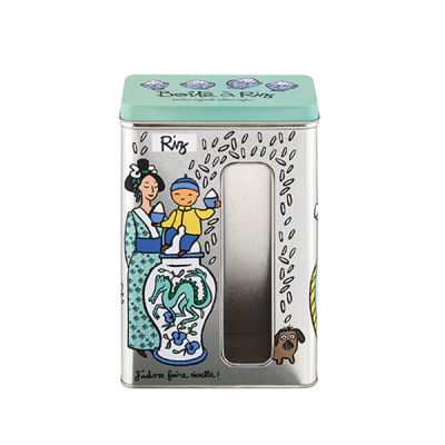 Boîtes métal cuisine Boîte à fenêtre riz Dragon P005-M023560-AD-013
