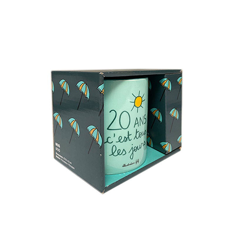 Mug (+ boite) 20 ans P058-C152170  Idées Cadeaux