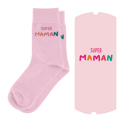 Femme Chaussette Super maman P105-C220255