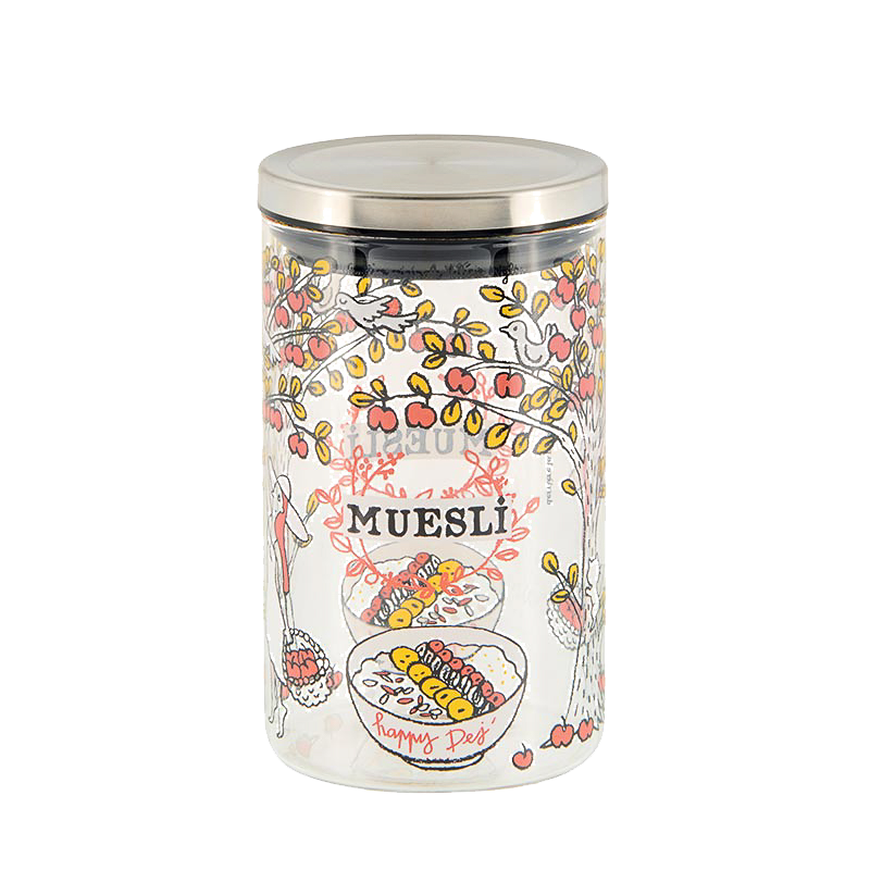 Bocaux en verre Bocal Happy dej P005-V010195-AD-153