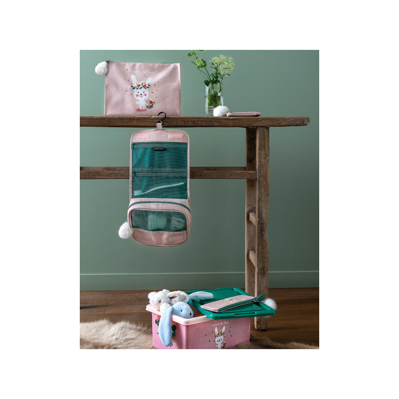 Trousse de toilette enfant Trousse de toilette Lapin fleuri D060-P112830-BJ-47