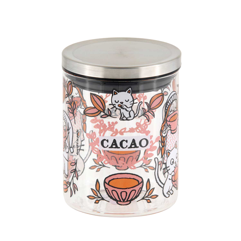 Bocaux en verre Bocal à cacao P005-V010225-AD-140
