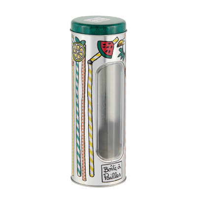 Boîtes métal cuisine Boîte à fenêtre Pailles P005-M024565-AD-043