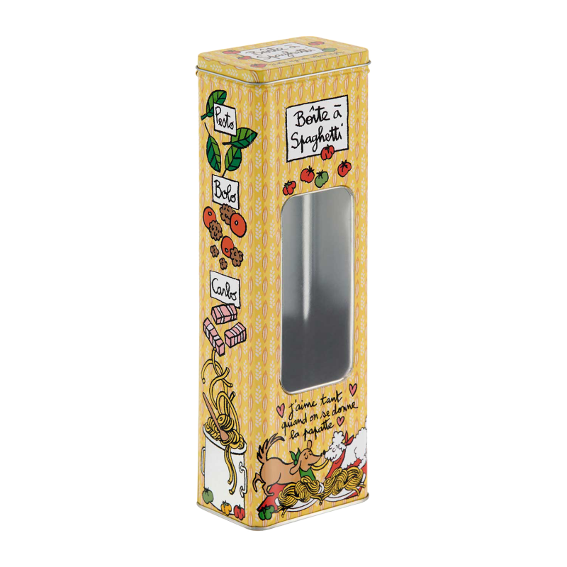 Boîtes métal cuisine Boîte à fenetre Spaghettis A toutes les sauces P005-M024585-AD-025
