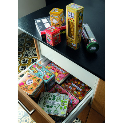 Boîtes métal cuisine Boîte à fenêtre Pailles P005-M024565-AD-043