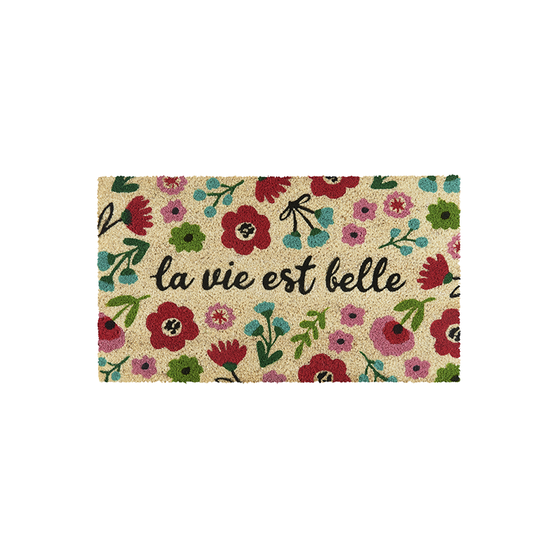Paillassons Paillasson fleurs "La vie est belle" A034-C051620