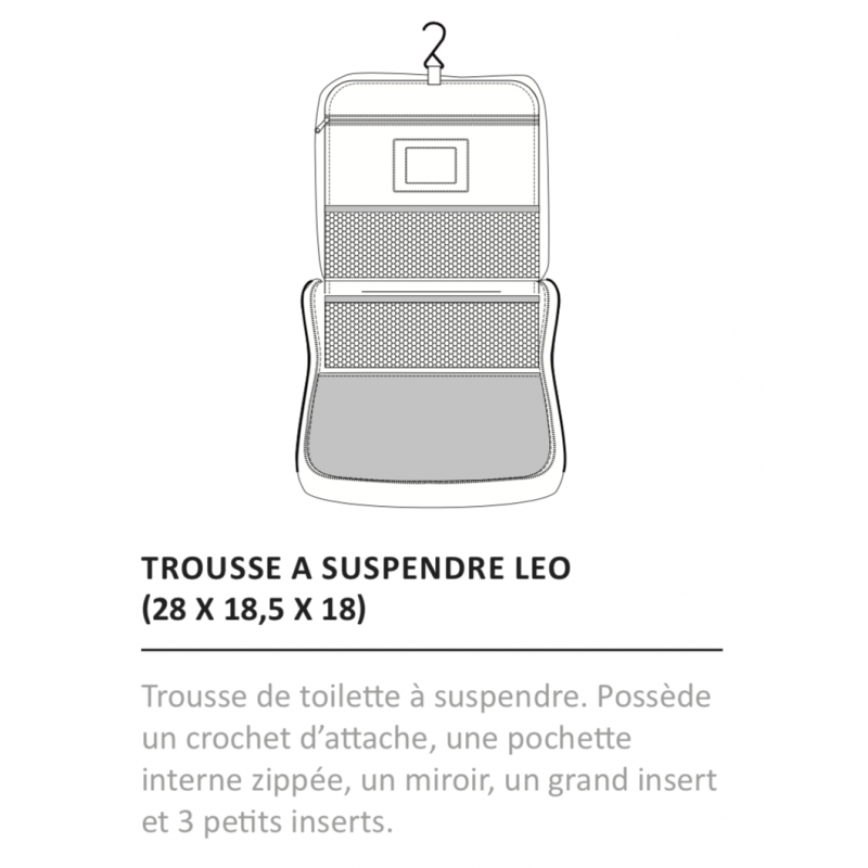 Trousse de toilette homme Trousse à suspendre Voyageur à temps plein D060-N052135-BF-07