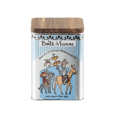 Accueil Boite à farine avec couvercle en bois Abondance de blé P005-MB10030