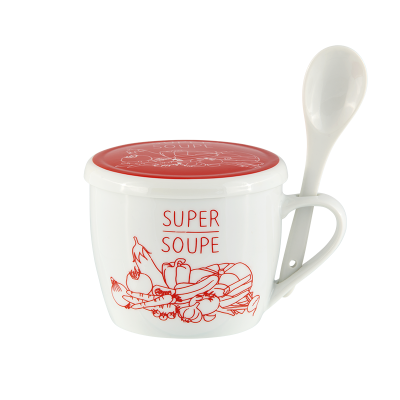 Bol à soupe (+ couvercle) Super soupe P058-C153130  Accueil