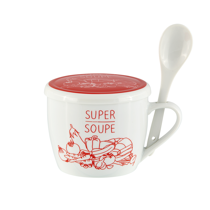 Bol à soupe Bol à soupe avec couvercle "Super soupe" P058-C153130