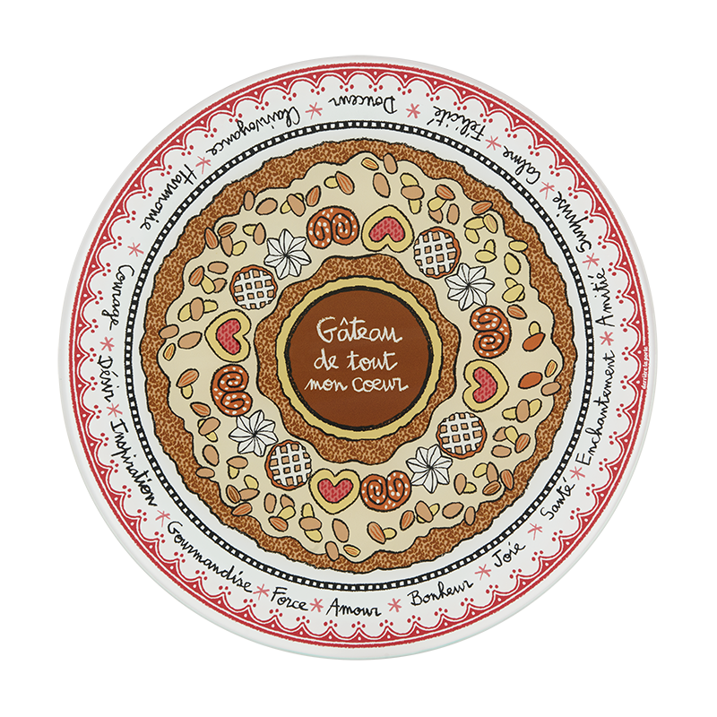 Plat Plat à tarte (+ pelle) Gâteau P058-V010965-AH-21