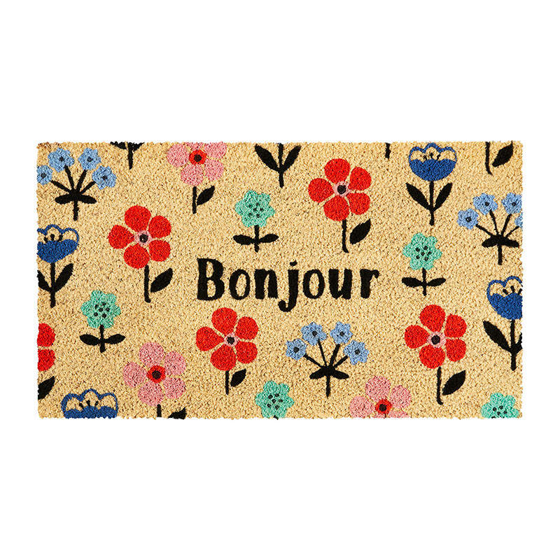 Paillassons Paillasson fleurs Bonjour A034-C052170-AC-40