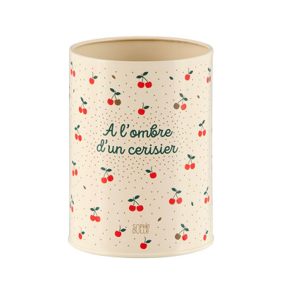 Boîte-Bocal Pot à ustensiles "A l'ombre d'un cerisier" D058-M020010-AQ-24