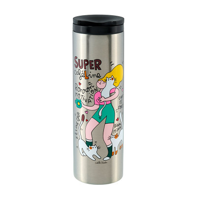 Bouteille isotherme Mug isotherme Le bonheur c'est chat P058-A090585-AG-08