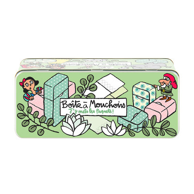 Boîtes métallique rangement Boite à Paquets de mouchoirs P005-M024775-AD-042