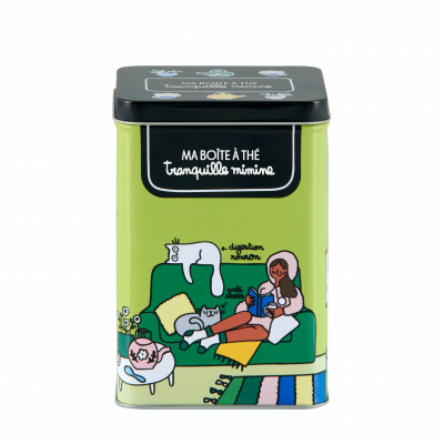 Boîtes à thé métallique Boîte à thé Le bonheur c'est chat P005-M024750