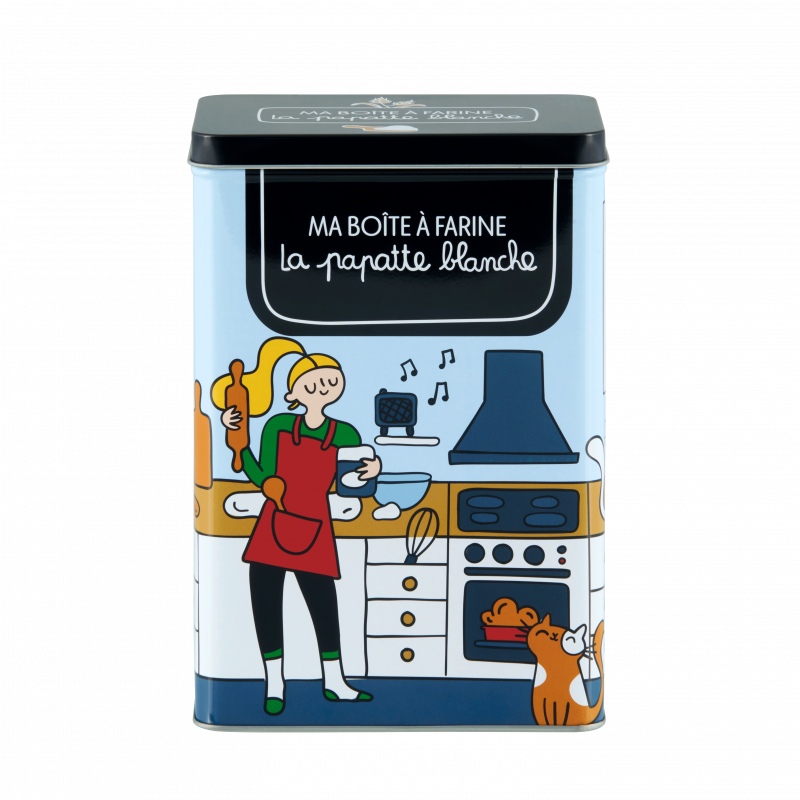Boîte métal Boîte à farine Le bonheur c'est chat P005-M024735-AE-10