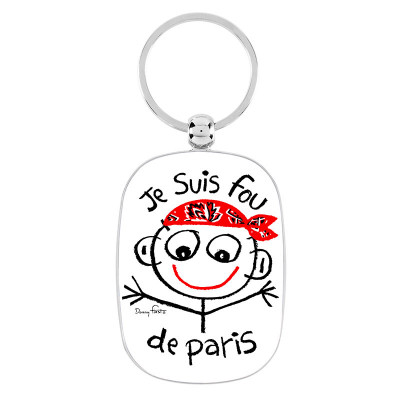 Portes-clés Porte-cles Fou de Paris P003-ME11980-LOC-02