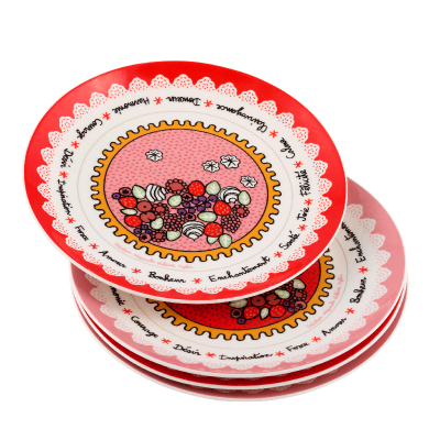 Assiette Assiettes (coffret 4 pieces) 1001 Vertus P058-C154350-AE-35