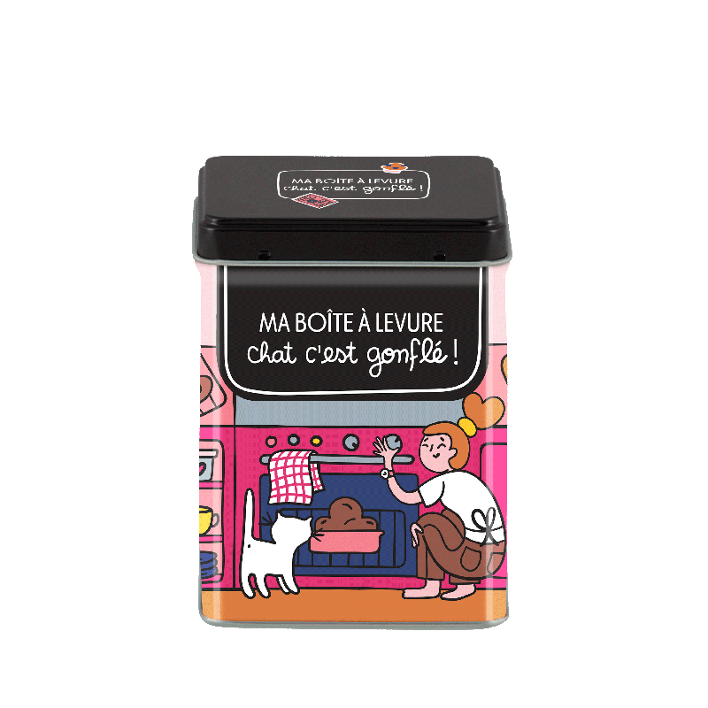 Boîtes métal cuisine Boîte à Levure Miaou P005-M024880-AE-01