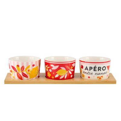 Ravier Ravier (set de 3 + plateau) Apéro entre nanas P058-C154840