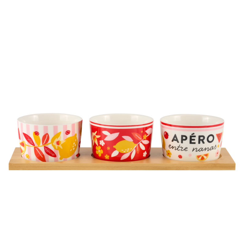 Ravier Ravier (set de 3 + plateau) Apéro entre nanas P058-C154840