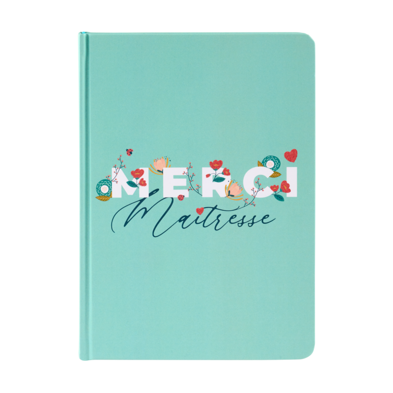 Carnet Carnet A5 Merci maîtresse fleurs D084-P010790