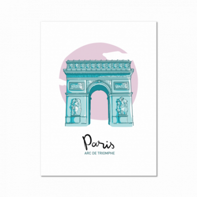 Affiche paris arc de triomphe