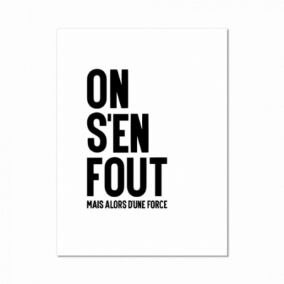 Affiche on s'en fout