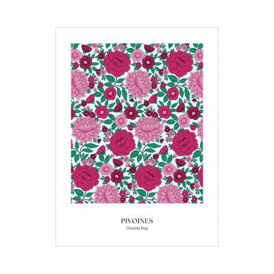 Affiche pivoines