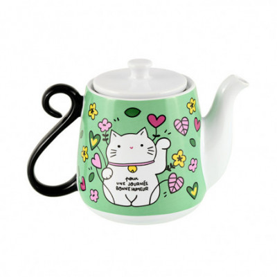 Théière Chat bonheur