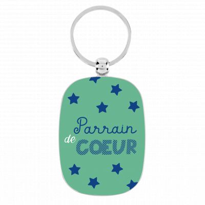 Porte-clés Parrain de cœur
