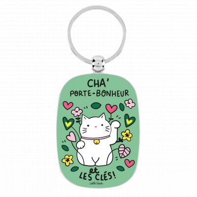 Porte-clés Chat bonheur