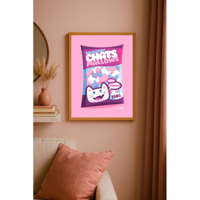Affiche chats mallows