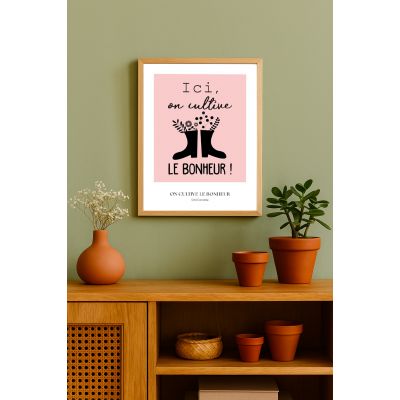 Affiche cultiver le bonheur