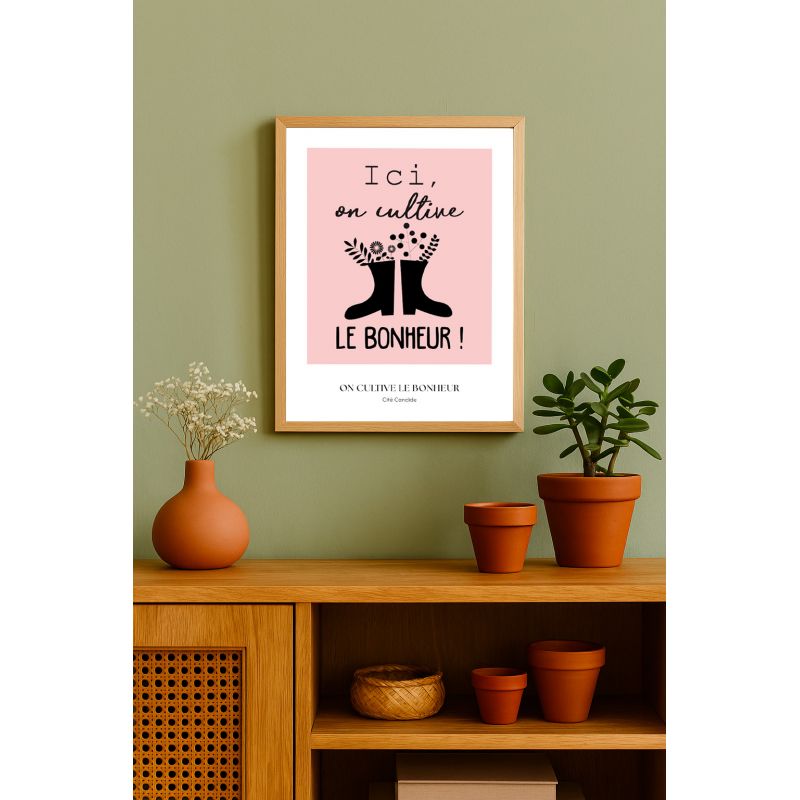 Affiche cultiver le bonheur