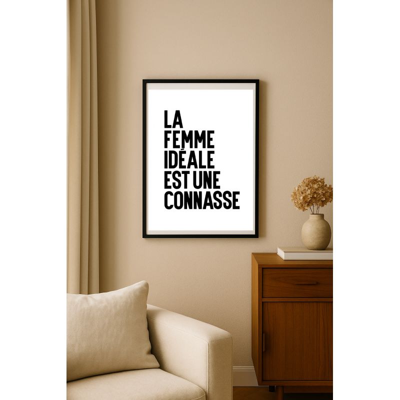 Affiche la femme ideale est une connasse