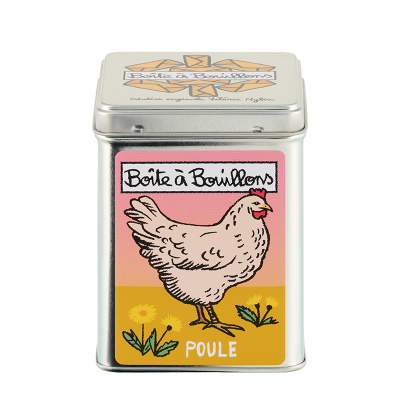 Boite à bouillon poule vintage