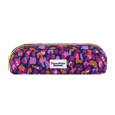 Pochette à couvert (+ 3 couverts) Léopard prune