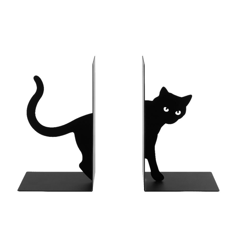 Serre-livre Chat curieux