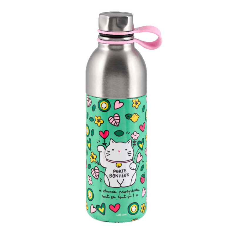 Bouteille isotherme Chat bonheur