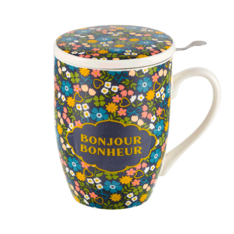 Tisanière (+ filtre) Bonjour bonheur