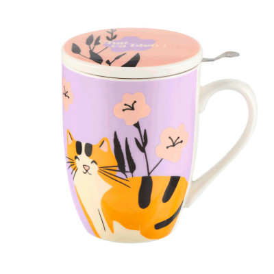 Tisanière (+ filtre) Chat va bien